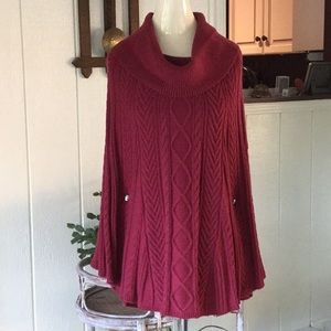 WHBM fall poncho sweater.